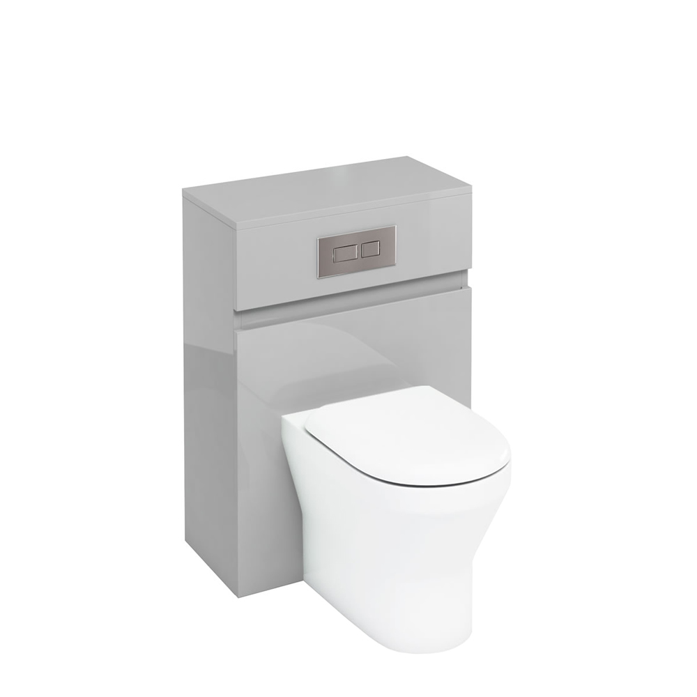 D30 back to wall WC unit with flush plate - Light grey